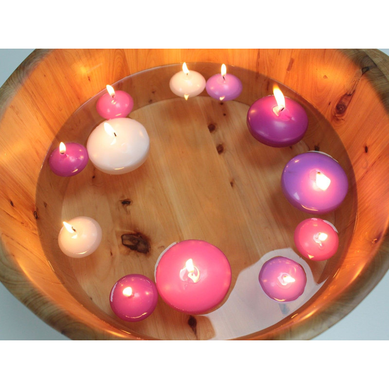 Grandes bougies flottantes - Lilas