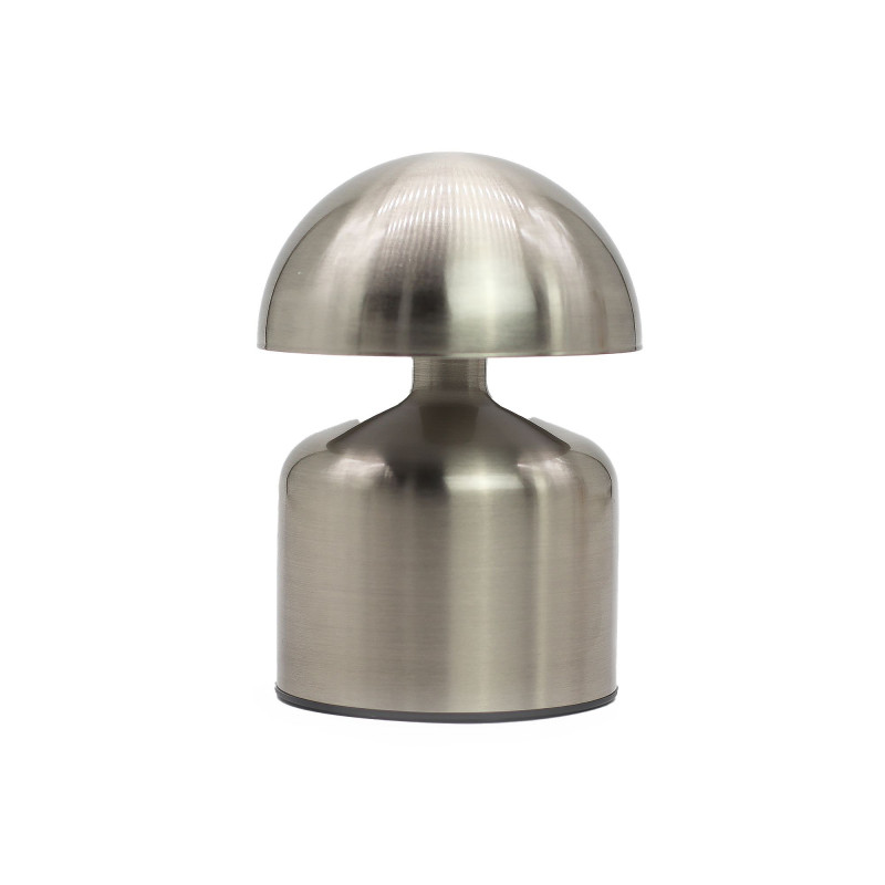 Lampe tactile - Dôme champignon argenté - USB (C) - Rechargeable (400 watts)