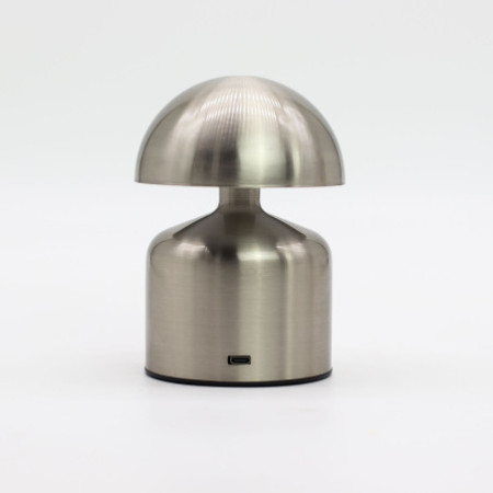 Lampe tactile - Dôme champignon argenté - USB (C) - Rechargeable (400 watts)
