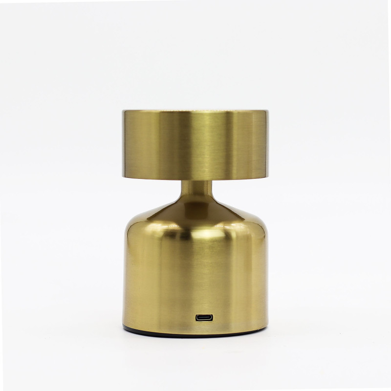 Lampe tactile - Champignon plat Bronze - USB (C) - Rechargeable (400 W)