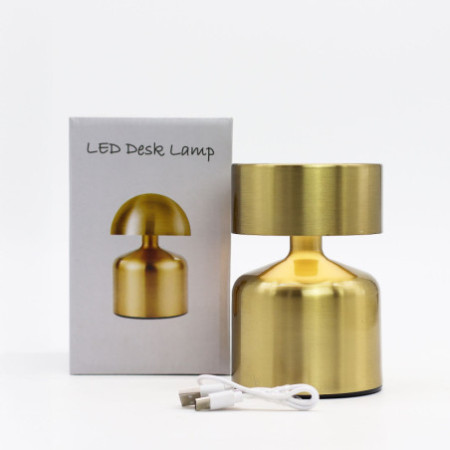 Lampe tactile - Champignon plat Bronze - USB (C) - Rechargeable (400 W)