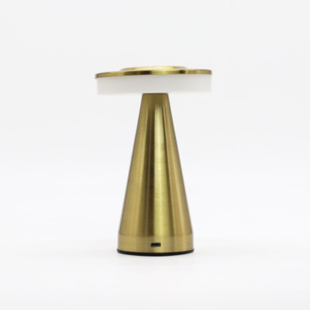 Lampe tactile - Tige haute en cuivre - USB (C) - Rechargeable (400 watts)