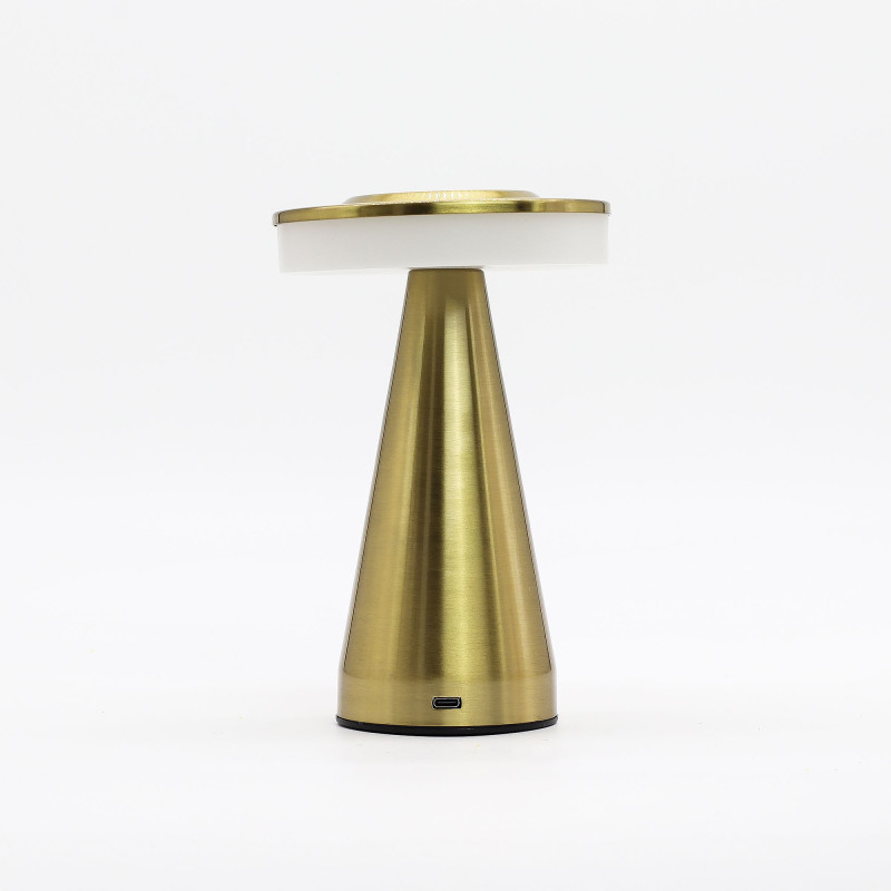 Lampe tactile - Tige haute en cuivre - USB (C) - Rechargeable (400 watts)
