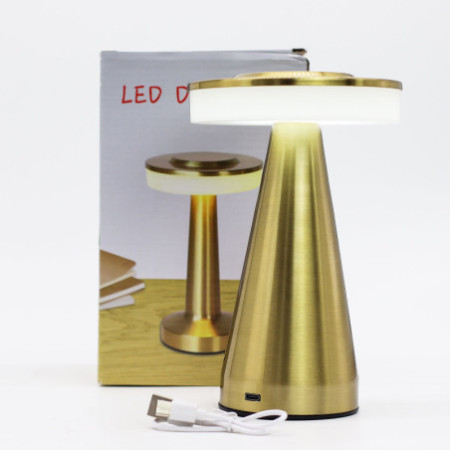 Lampe tactile - Tige haute en cuivre - USB (C) - Rechargeable (400 watts)