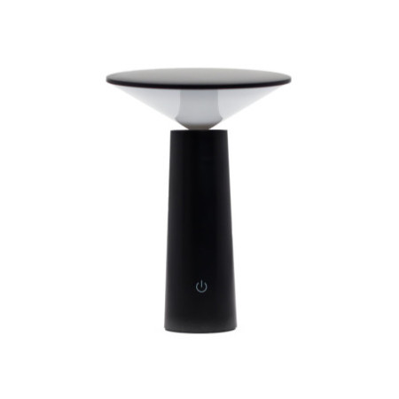 Lampe tactile - Champignon noir - réglable - motif lumineux USB (C) - Rechargeable (2000 watts)