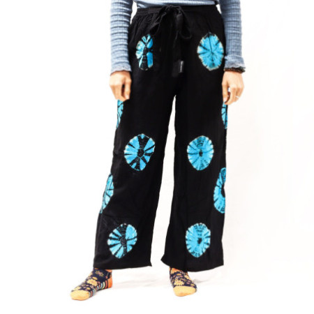 Pantalon de détente de style japonais - Moyen - Noir, Bleu