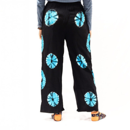 Pantalon de détente de style japonais - Moyen - Noir, Bleu