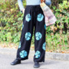 Pantalon de détente de style japonais - Moyen - Noir, Bleu