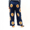 Pantalon de détente de style japonais - Large - Bleu, orange