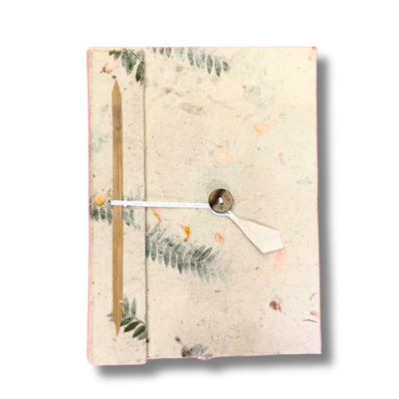 Grand carnet Lokta Fleurs Mixtes (21x15cm) - 45 feuilles - avec marque-page