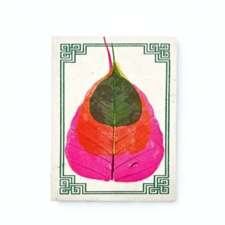 Carnet de notes Med Lokta Bodhi Leaf Lrg (15 x 12 cm) - 45 feuilles (assorties)