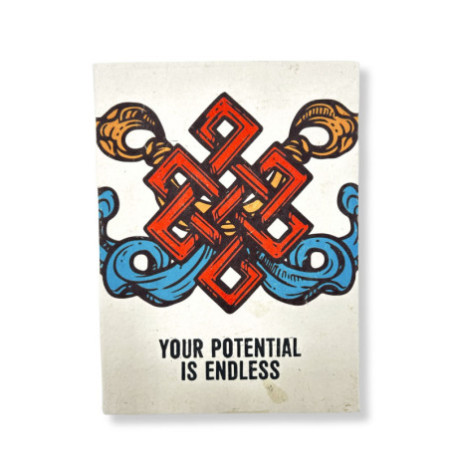 Grand carnet d'inspiration Lokta (21 x 15 cm) - 45 feuilles - Your Potential - avec marque-page