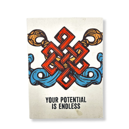 Grand carnet d'inspiration Lokta (21 x 15 cm) - 45 feuilles - Your Potential - avec marque-page
