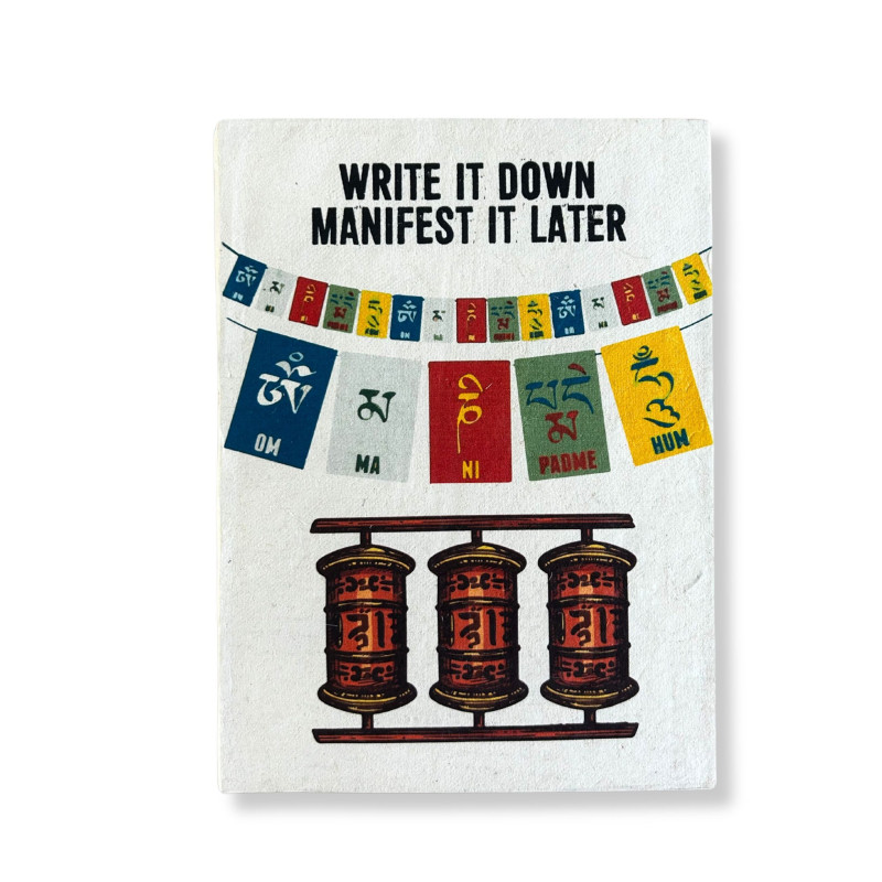 Grand carnet d'inspiration Lokta (21 x 15 cm) - 45 feuilles - Write it Down - avec marque-page