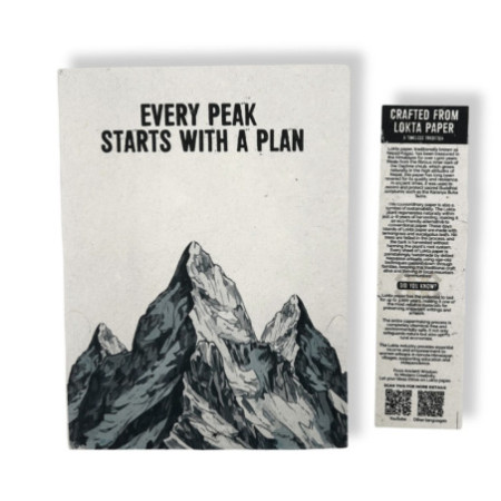 Grand carnet d'inspiration Lokta (21 x 15 cm) - 45 feuilles - Every Peak - avec marque-page