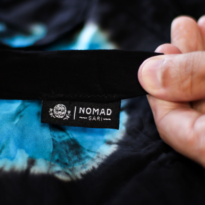 Pantalon de détente de style japonais - Grand - Noir, Bleu
