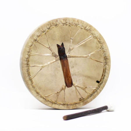 Spirit of the Wolf - Tambour et baguette Sharman - Accordable - 40 cm