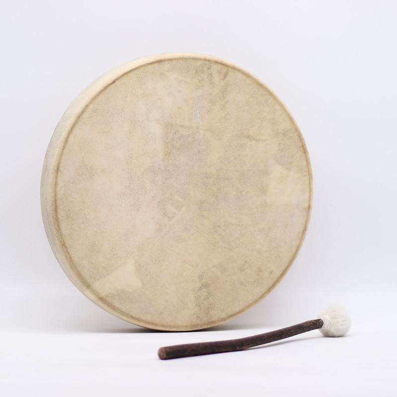 Esprit de l'Ours - Tambour et bâton chamaniques - Accordables - 40 cm