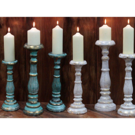 Petit bougeoir - Or blanc