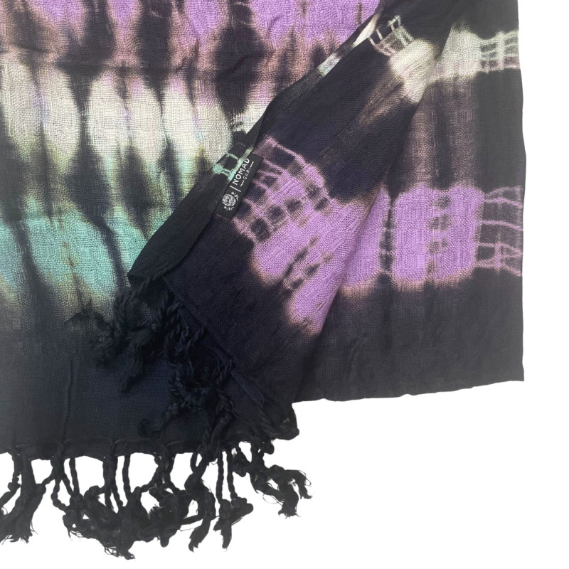 Étole/écharpe Boho Java Art - Rayures multiples - 62 x 200 cm