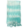 Étole/écharpe Boho Java Art - Rayures et motifs bleu sarcelle - 62 x 200 cm