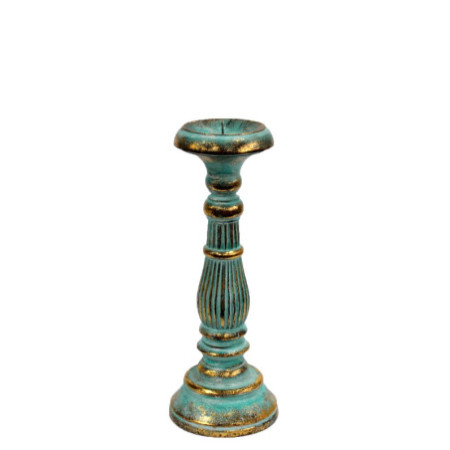 Petit bougeoir - Turquoise Gold