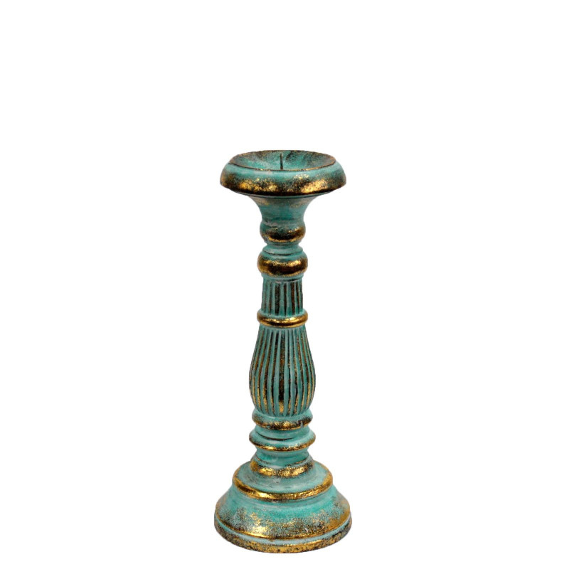 Petit bougeoir - Turquoise Gold