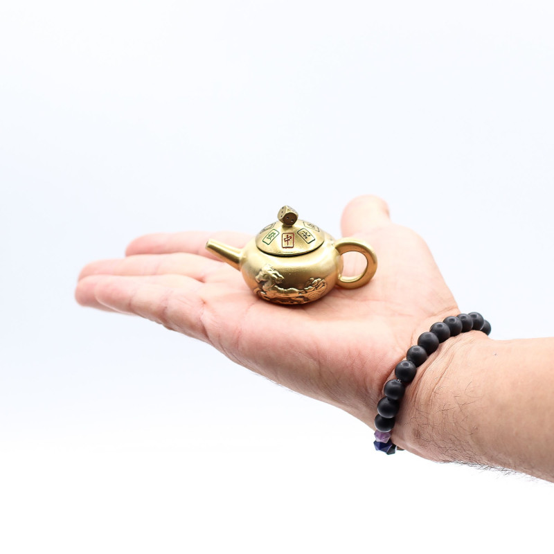 Feng Shui Fortune - Théière porte-bonheur avec rotation de dés