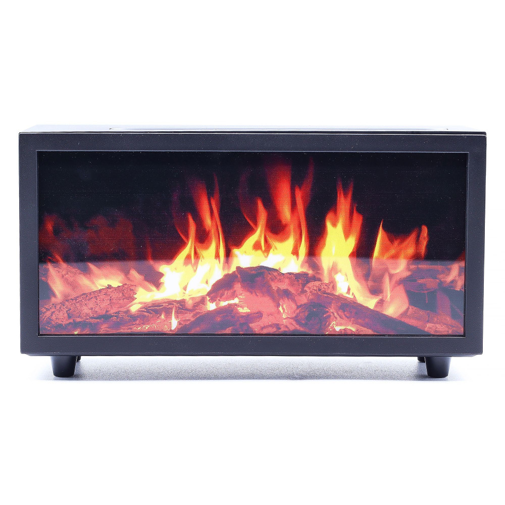 Diffuseur d'arômes effet flamme avec son d'oiseau - USB noir - Changement de couleur