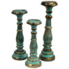 Bougeoir moyen - Turquoise Gold