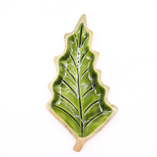 Perdu dans la forêt - Bol en bois émaillé - 33 x 17 cm