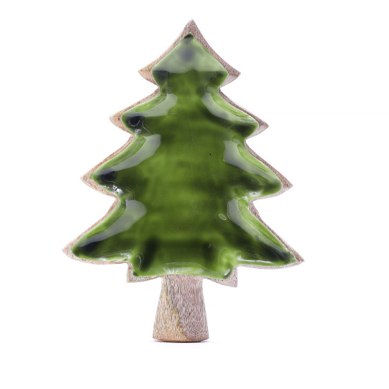 Perdu dans la forêt - Bol en bois émaillé - 25 x 19 cm