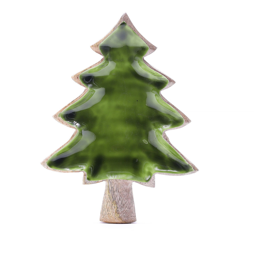 Perdu dans la forêt - Bol en bois émaillé - 25 x 19 cm
