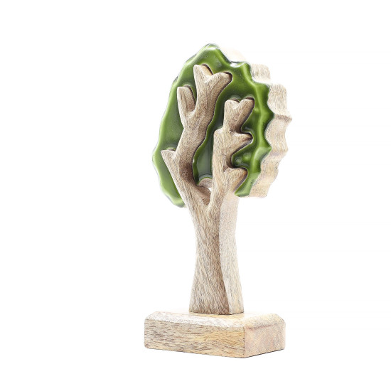 Perdu dans la forêt - Décoration en bois 3D Arbre unique - 20x10cm