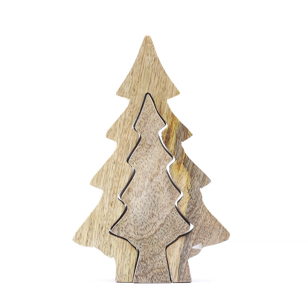 Perdu dans la forêt - Petit arbre dans un arbre Décoration en bois - 15x10cm