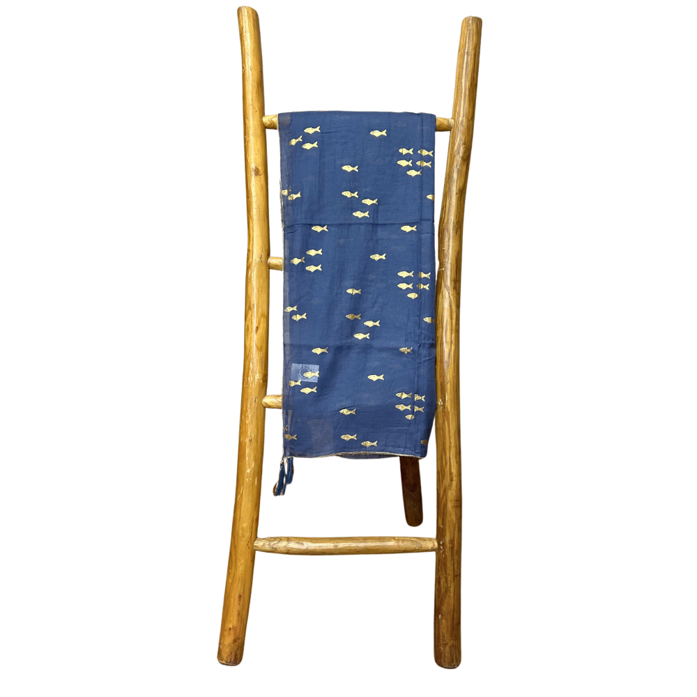 Sari Nomad On the Med Collection - Pario - Motif poisson bleu marine et doré