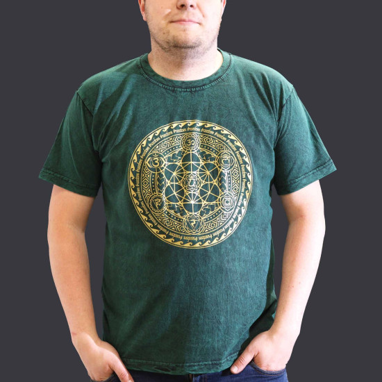 T-shirt délavé XL - Chakra - Vert