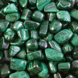 Lot de 18 pierres roulées XL - Malachite