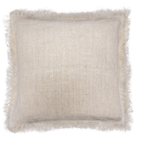 1x Coussin en lin 45x45cm avec franges