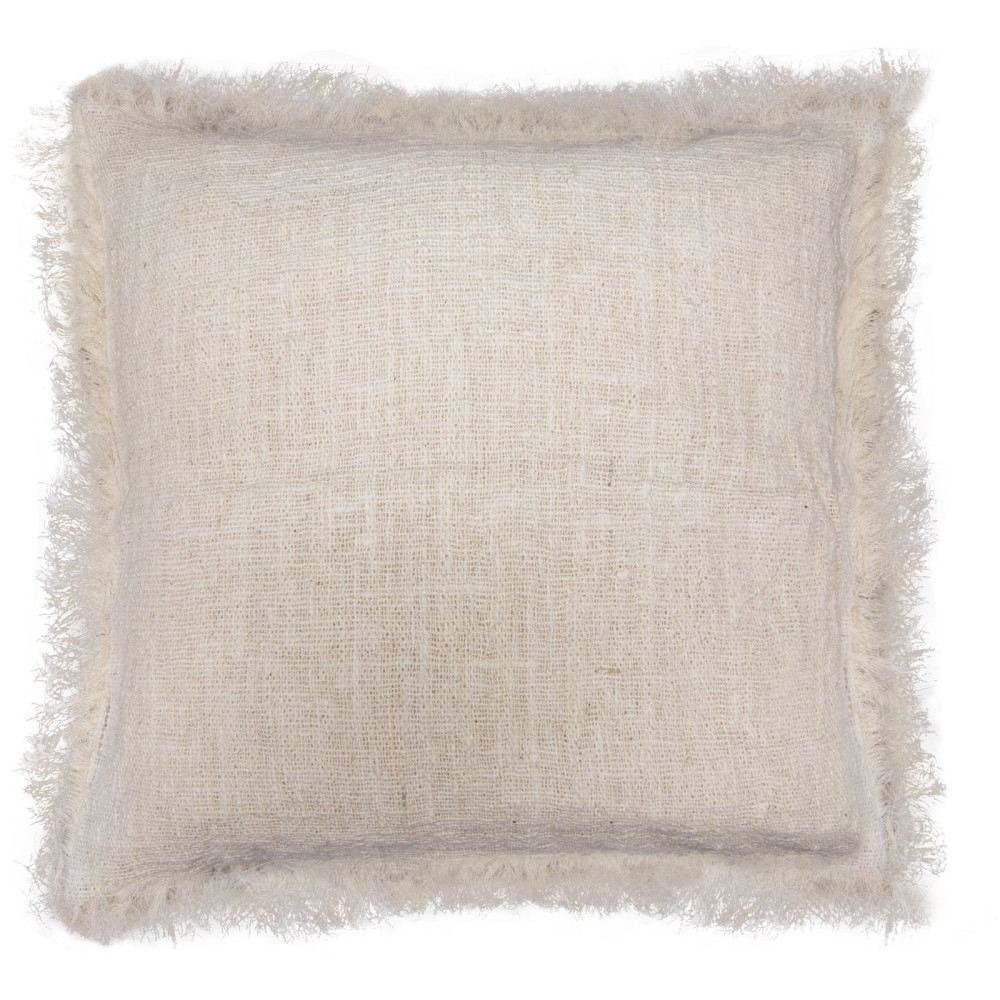1x Coussin en lin 45x45cm avec franges
