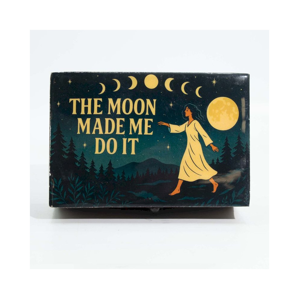 Boîte émaillée moyenne - C'est la lune qui m'a poussée à le faire