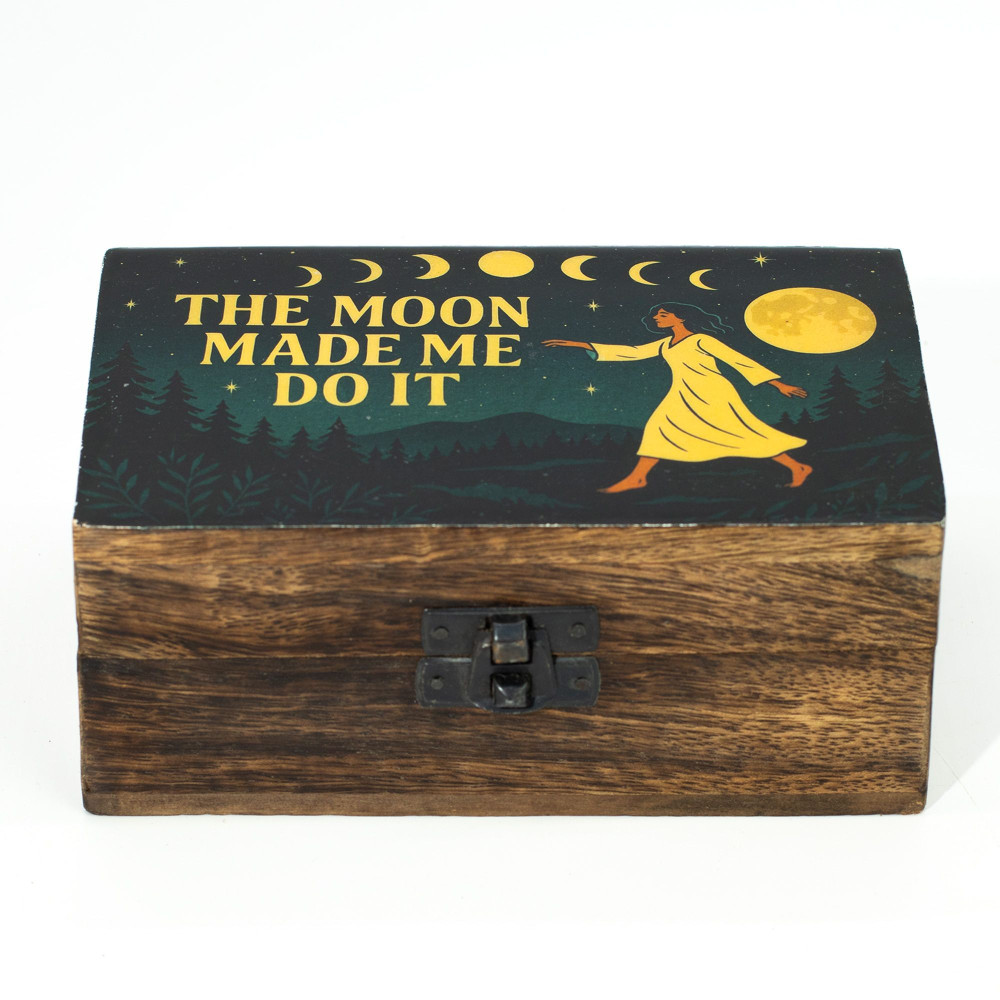 Boîte émaillée moyenne - C'est la lune qui m'a poussée à le faire