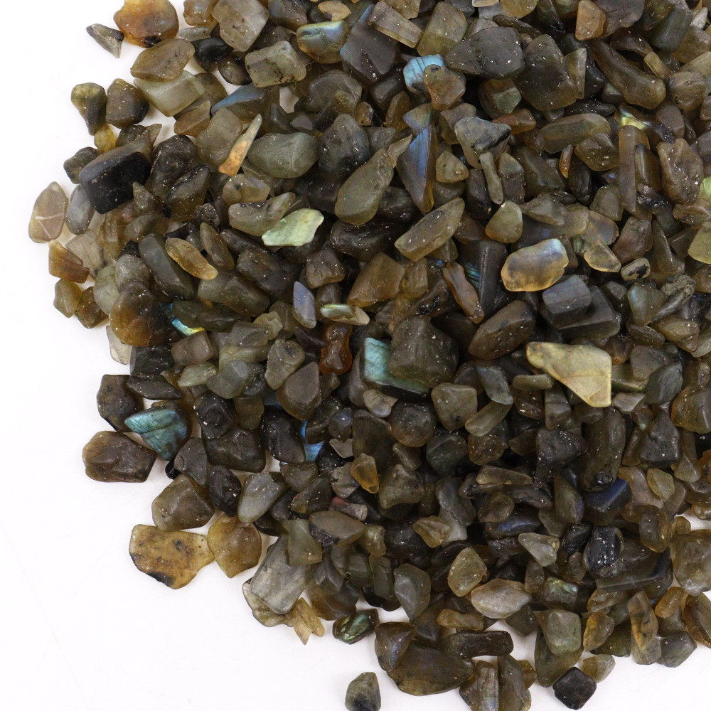 Éclats de labradorite en vrac - 1 kg