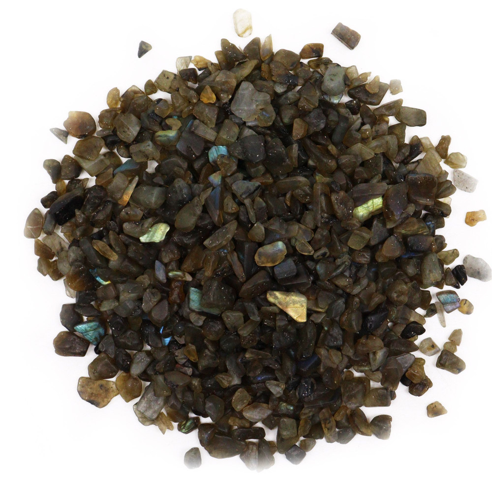 Éclats de labradorite en vrac - 1 kg
