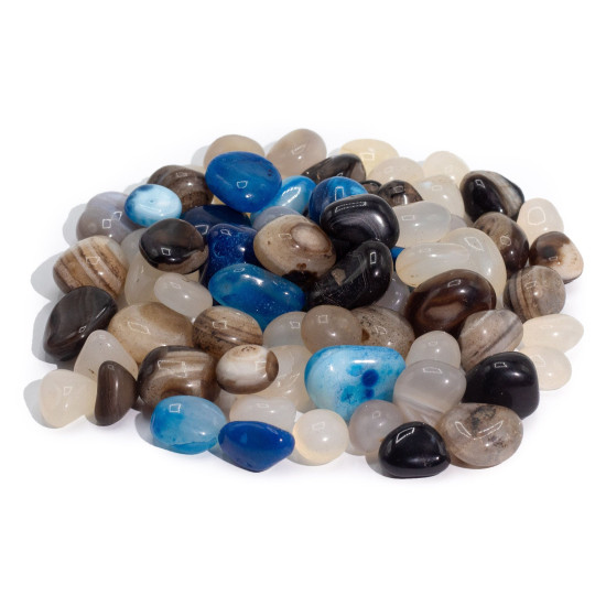 Agate mélangée en vrac - 1 kg (environ 70 pierres)