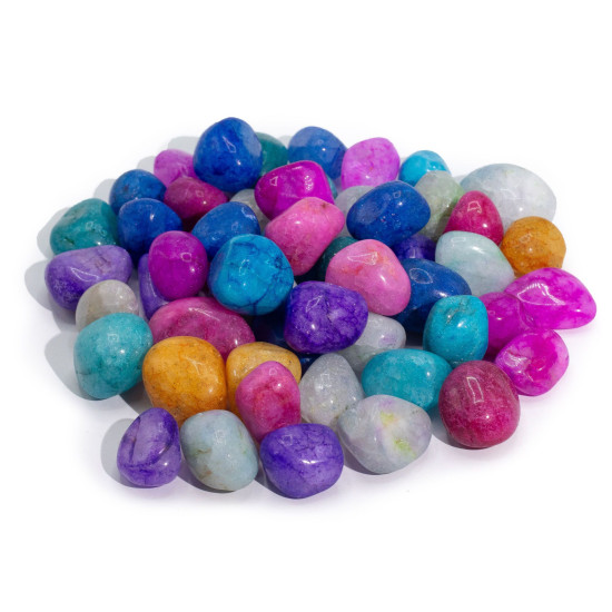 Quartz craquelé mélangé traité en vrac - 1 kg (environ 70 stones)