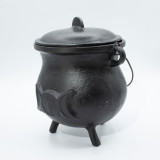 Chaudron extra large en fonte avec triple lune 23x18cm (au moins 4kg)