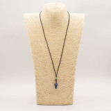 Collier cordon avec pendentif en pierre précieuse - Sodalite champignon