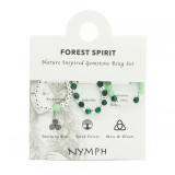 Ensemble de bagues en pierre précieuse Esprit Nymphe - Esprit de la Forêt