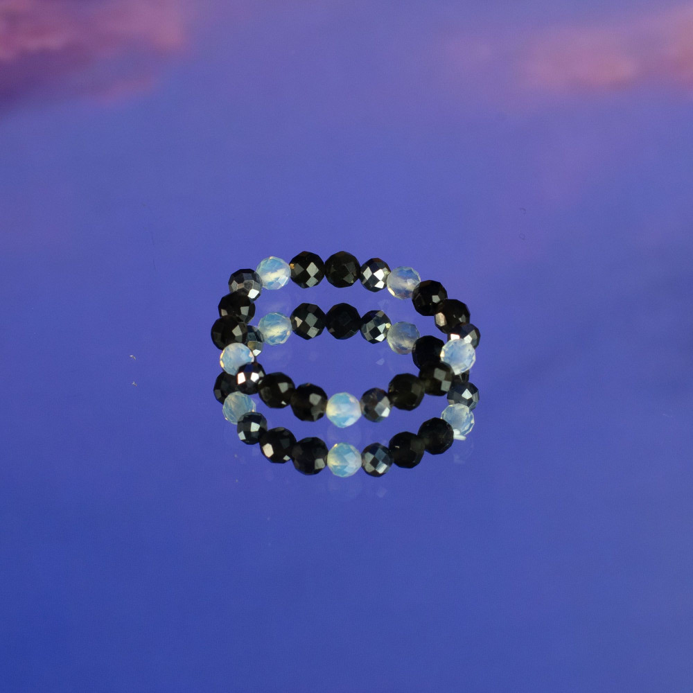 Bague et ensemble de pierres précieuses Esprit Nymphe - Pleine Lune